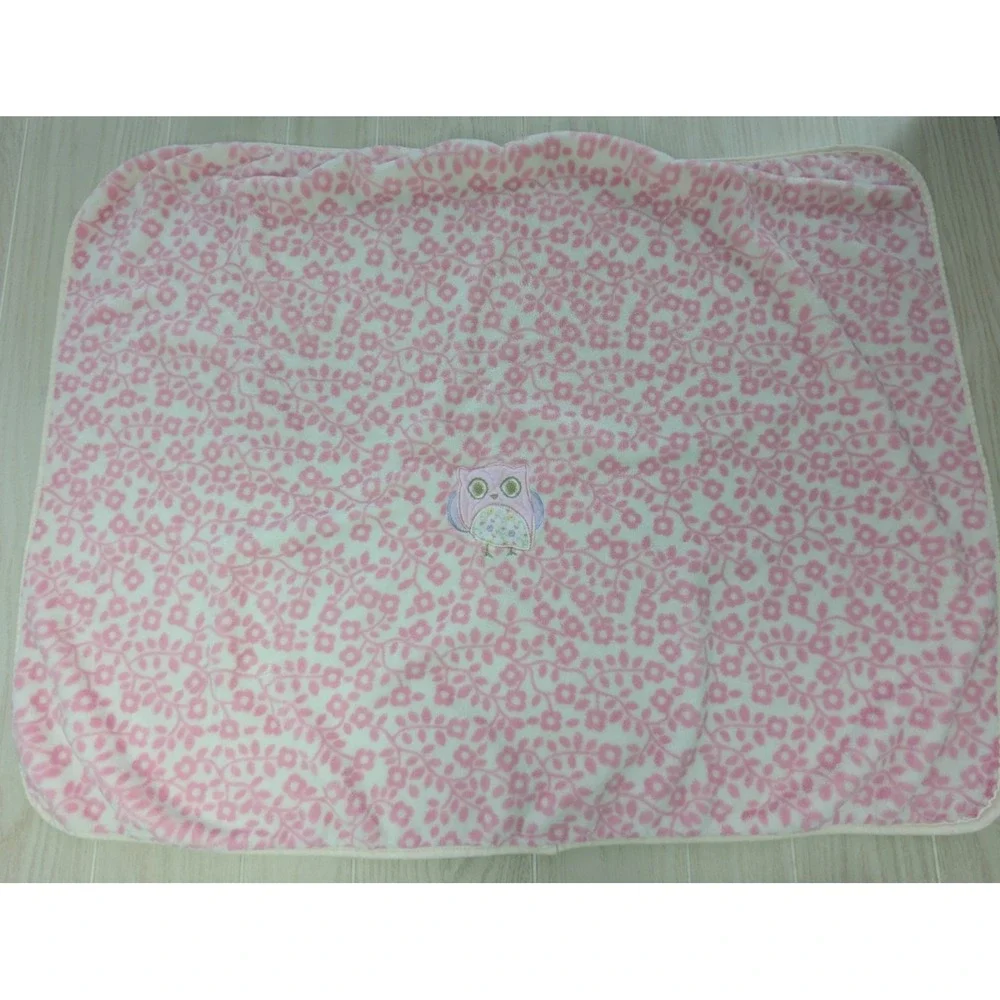 Circo Pink Owl Purple Wings Baby blanket floral flowers